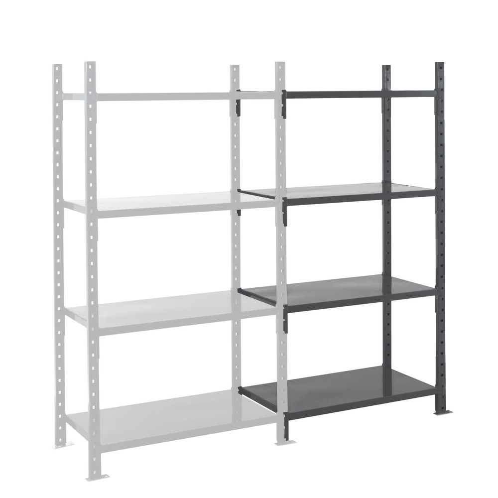 Product afbeelding: ManOrga Legbordrek, AF, met staalpanelen, vaklast 500 kg, H x B x D 2.000 x 1.010 x 500 mm