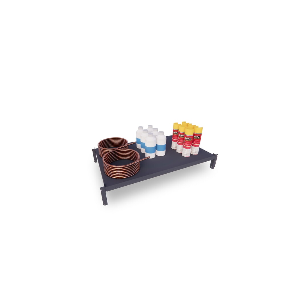Productafbeelding nr. 3: Legbordrek ManOrga, grafietgrijs, met legborden van plaatstaal, vaklast 500 kg, hxbxd 2.500 x 1.050 x 510 mm