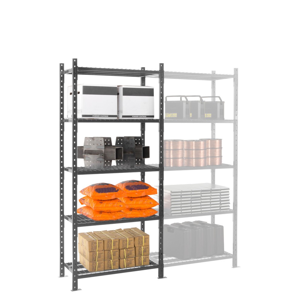 Productafbeelding nr. 5: Legbordrek ManOrga, grafietgrijs, met roosterbodem, vaklast 500 kg, hxbxd 2.000 x 1.050 x 510 mm
