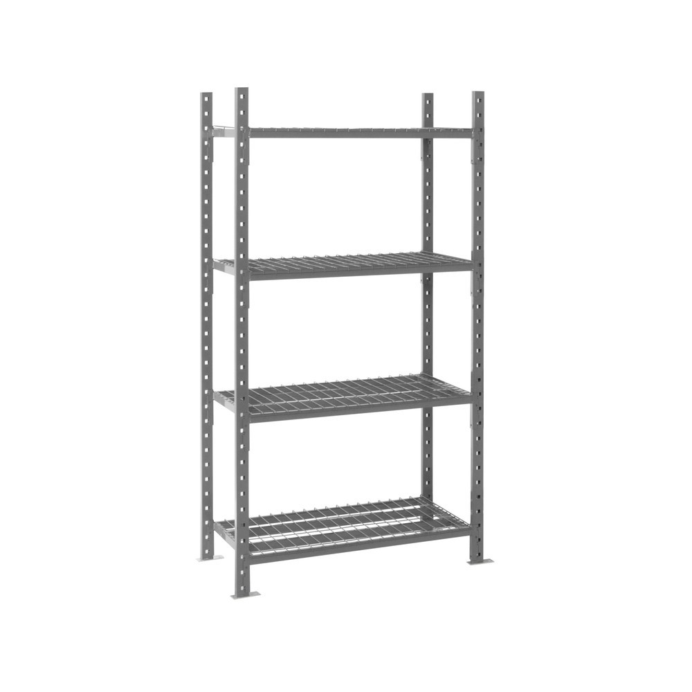 Productafbeelding nr. 8: Legbordrek ManOrga, grafietgrijs, met roosterbodem, vaklast 500 kg, hxbxd 2.000 x 1.050 x 510 mm
