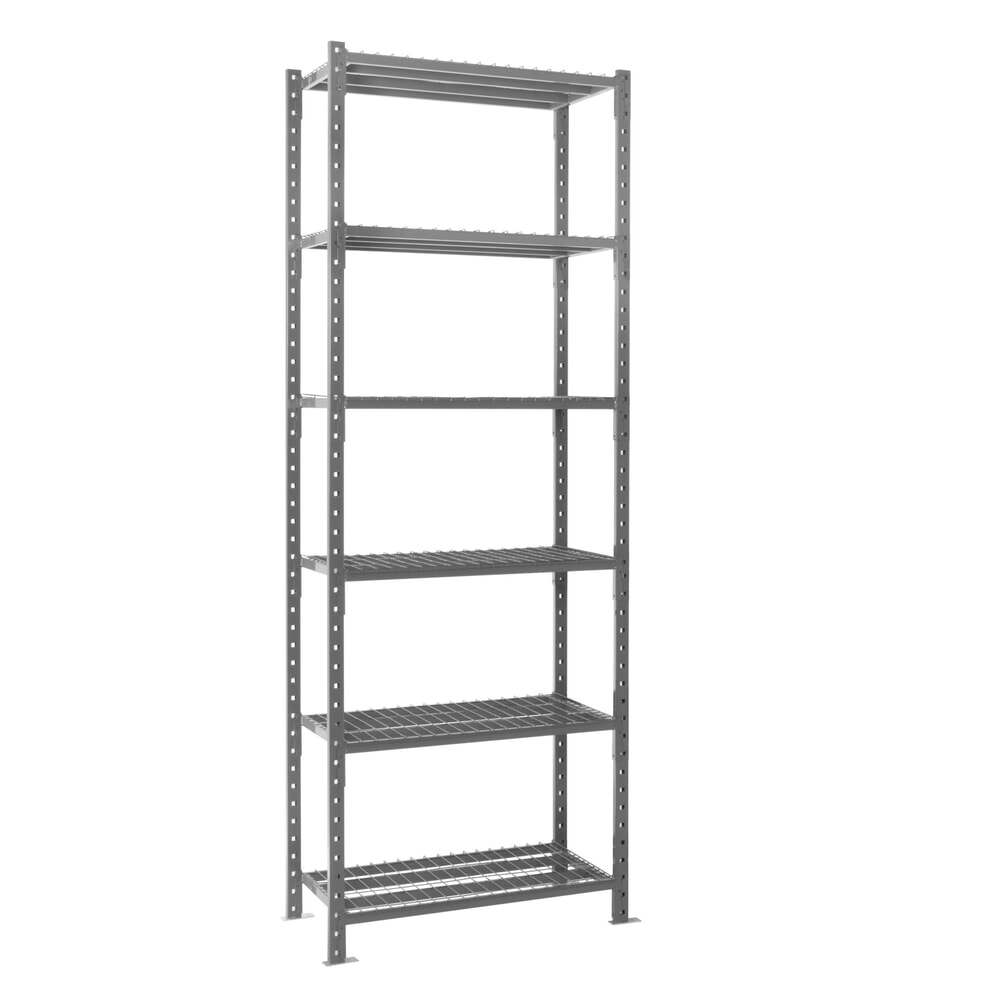 Productafbeelding nr. 6: Legbordrek ManOrga, grafietgrijs, met roosterbodem, vaklast 500 kg, hxbxd 3.000 x 1.050 x 510 mm