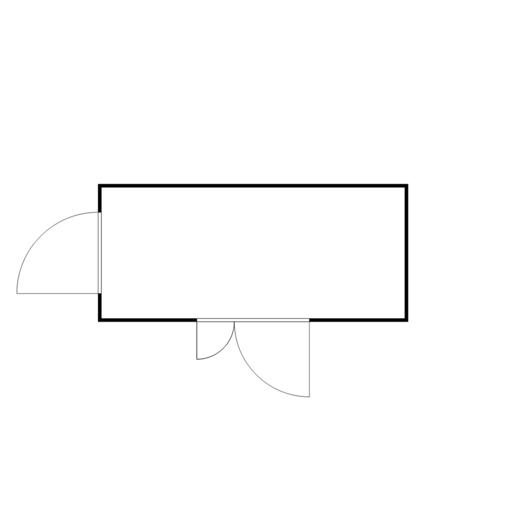 Productafbeelding nr. 2: FLADAFI® materiaalcontainer, verzinkt, gedemonteerd, 10 m², zonder vloer, hxbxd 2.115 x 5.080 x 2.170 mm, dubbele draaideur (asymmetrische verdeling), gecentreerd in de brede zijde, extra deur
