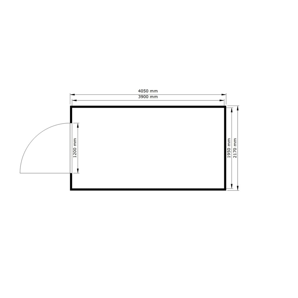 Productafbeelding nr. 2: FLADAFI® materiaalcontainer, isoleert, 8 m², met geïsoleerde vloer, hxbxd 2.500 x 4.050 x 2.170 mm, enkele draaideur, gecentreerd aan de voorzijde