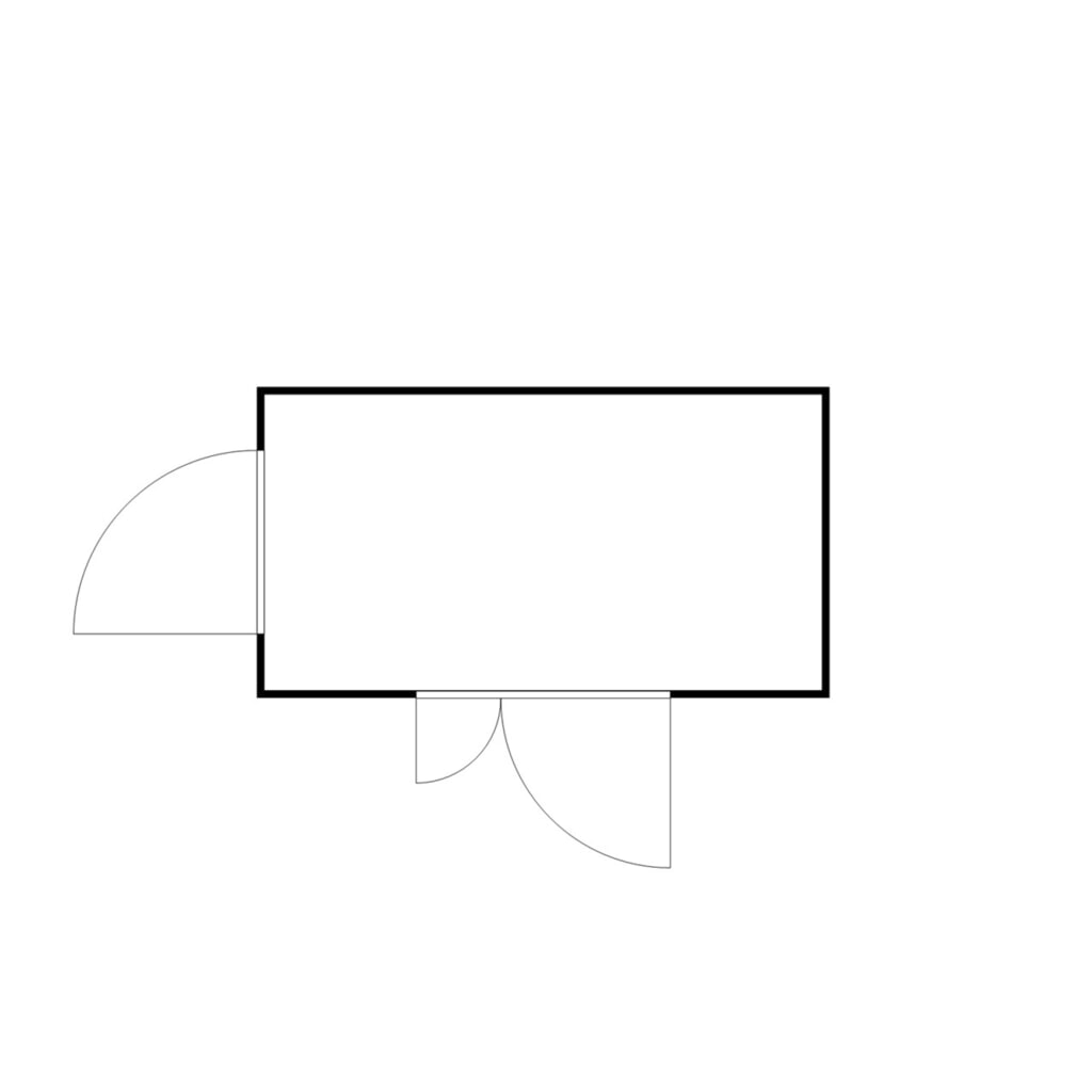 Productafbeelding nr. 2: FLADAFI® materiaalcontainer, isoleert, 8 m², met houten vloer, hxbxd 2.405 x 4.050 x 2.170 mm, dubbele draaideur (asymmetrische indeling), gecentreerd in de brede zijde, extra deur