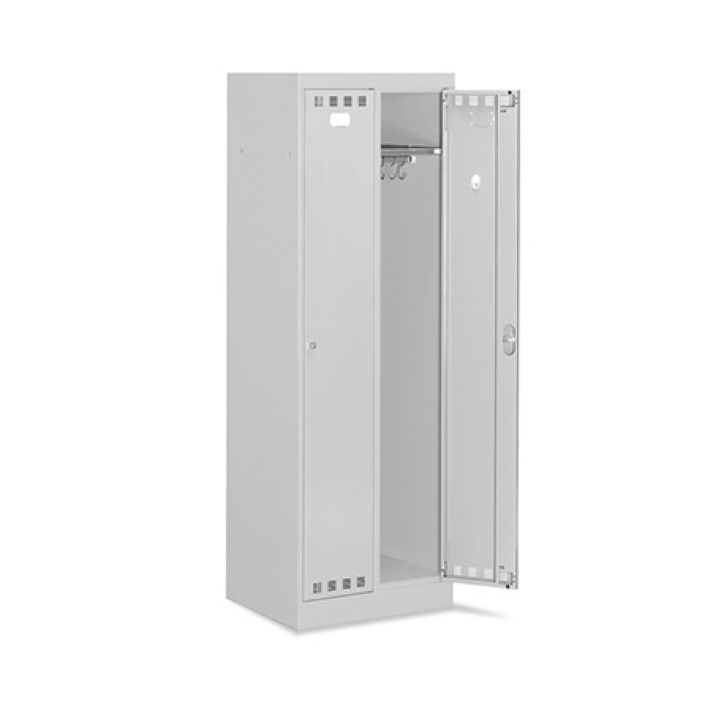Product afbeelding: Metalen locker Fami PERFOM met 2 vakken, hxbxd 1.750 x 608 x 502 mm, lichtgrijs