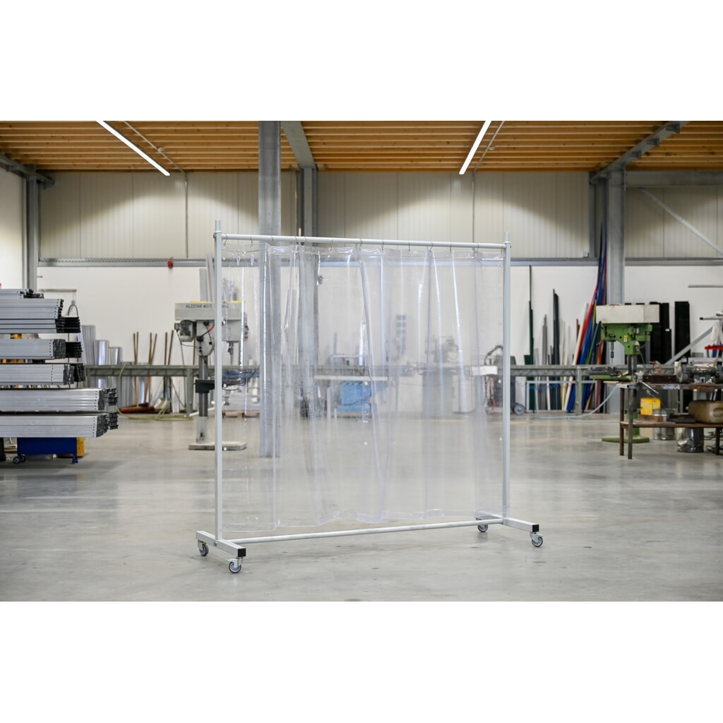 Productafbeelding nr. 2: Mobiele beschermingswand met zwenkarmen, 1-delig, scherm 0,4 mm, transparant