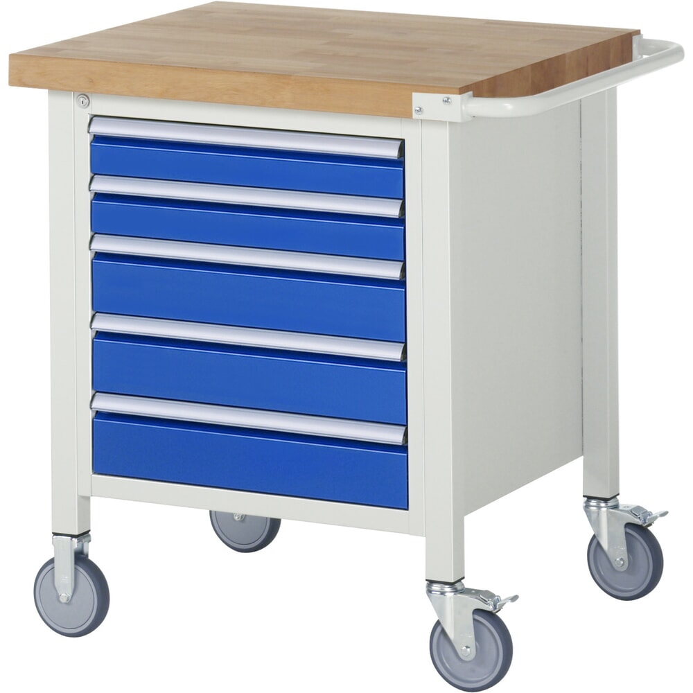 Productafbeelding nr. 1: RAU verrijdbare werkbank serie 8000, h x b x d 880 x 750 x 700 mm, 1 onderbouwkast, met 5 lades