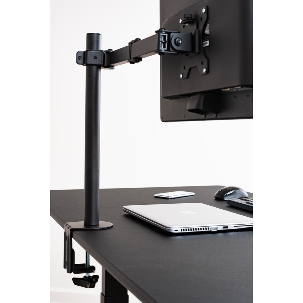 Monitorhouder voor 1 monitor, met kiep- en draaifunctie, zwart Productafbeelding nr. 2: Monitorhouder voor 1 monitor, met kiep- en draaifunctie, zwart