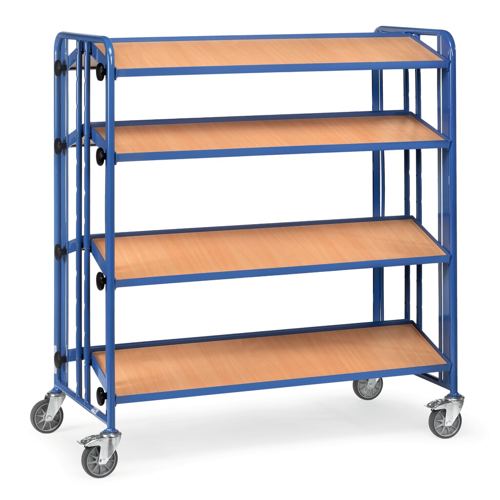 Product afbeelding: Montagewagen fetra® met bodemplaten, 4 etages, tweezijdig
