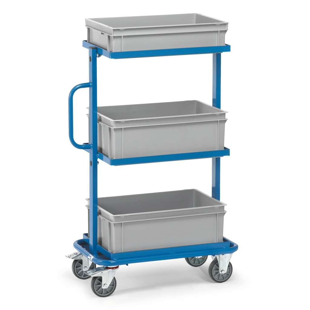 Product afbeelding: Montagewagen fetra®, open frames, met magazijnbakken, star