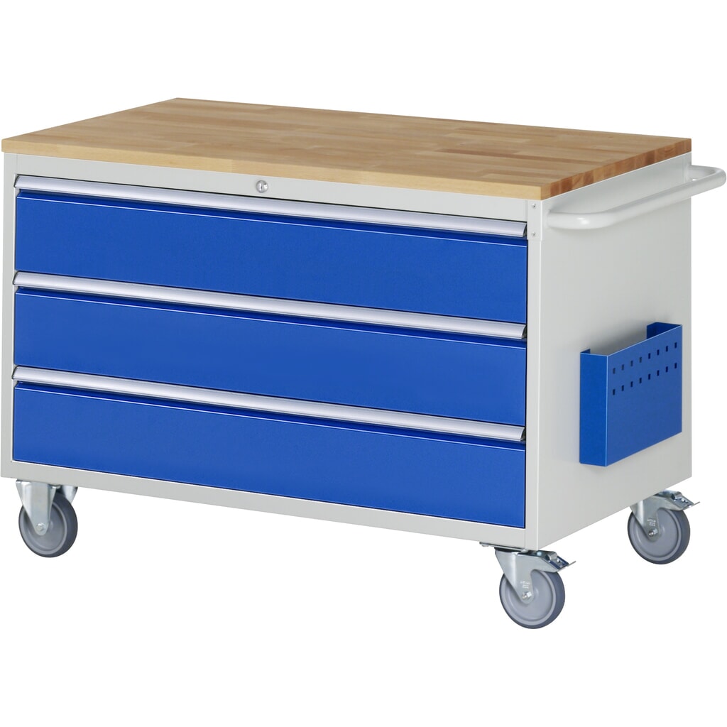 RAU gereedschapswagen serie 7000, h x b x d 795 x 1.145 x 650 mm, met 3 lades maat XXL, massief beuken werkblad Productafbeelding nr. 1: RAU gereedschapswagen serie 7000, h x b x d 795 x 1.145 x 650 mm, met 3 lades maat XXL, massief beuken werkblad