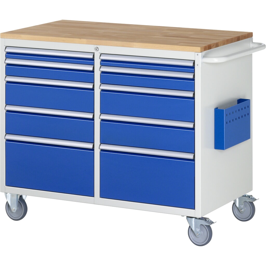 Montagewagen RAU serie 7000, hxbxd 975 x 1.145 x 650 mm, 10 lades 2 x 60, 2 x 90, 4 x 150, 2 x 270 mm, beuken werkblad, draagvermogen lade 100 kg Productafbeelding nr. 1: Montagewagen RAU serie 7000, hxbxd 975 x 1.145 x 650 mm, 10 lades 2 x 60, 2 x 90, 4 x 150, 2 x 270 mm, beuken werkblad, draagvermogen lade 100 kg