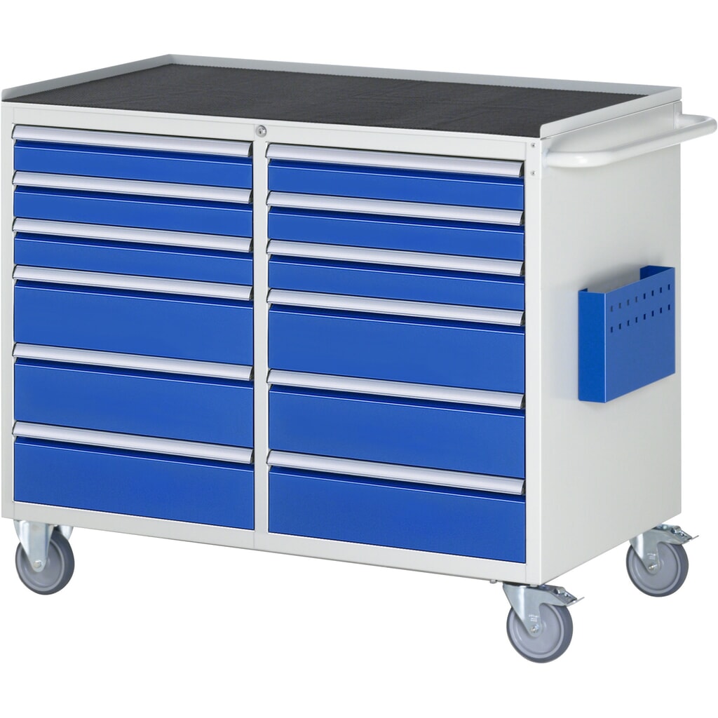 Productafbeelding nr. 1: Montagewagen RAU serie 7000, hxbxd 975 x 1.145 x 650 mm, 12 lades 6 x 90, 6 x 150 mm, metalen werkblad, draagvermogen lade 100 kg