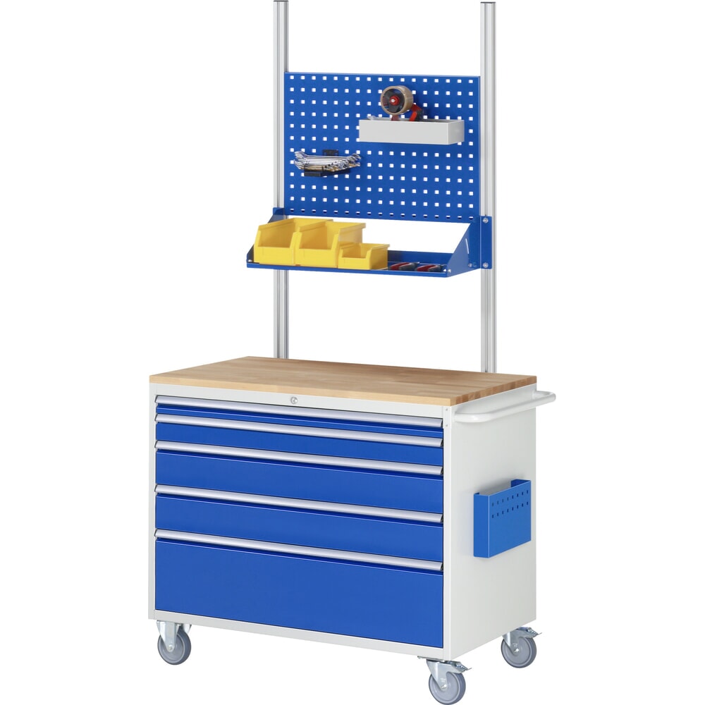 Productafbeelding nr. 5: Montagewagen RAU serie 7000, hxbxd 975 x 1.145 x 650 mm, 4 lades 3 x 150, 1 x 270 mm, beuken werkblad, draagvermogen lade 50 kg
