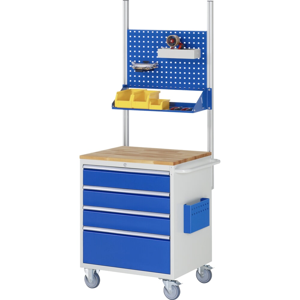 Productafbeelding nr. 5: Montagewagen RAU serie 7000, hxbxd 975 x 770 x 650 mm, 4 lades 3 x 150, 1 x 270 mm, beuken werkblad