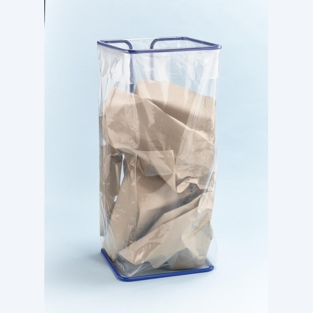 MOTTEZ afvalzakhouder 400 liter zonder wielen, blauw Productafbeelding nr. 2: MOTTEZ afvalzakhouder 400 liter zonder wielen, blauw