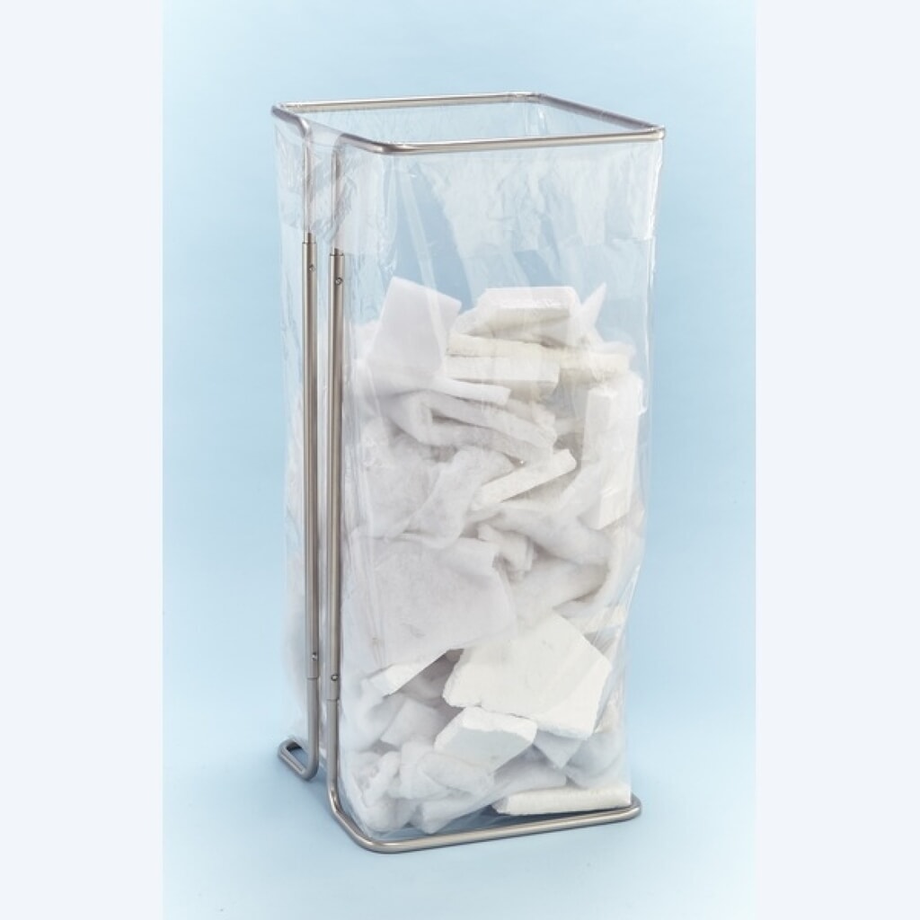 MOTTEZ afvalzakhouder 400 liter zonder wielen, grijs Productafbeelding nr. 2: MOTTEZ afvalzakhouder 400 liter zonder wielen, grijs