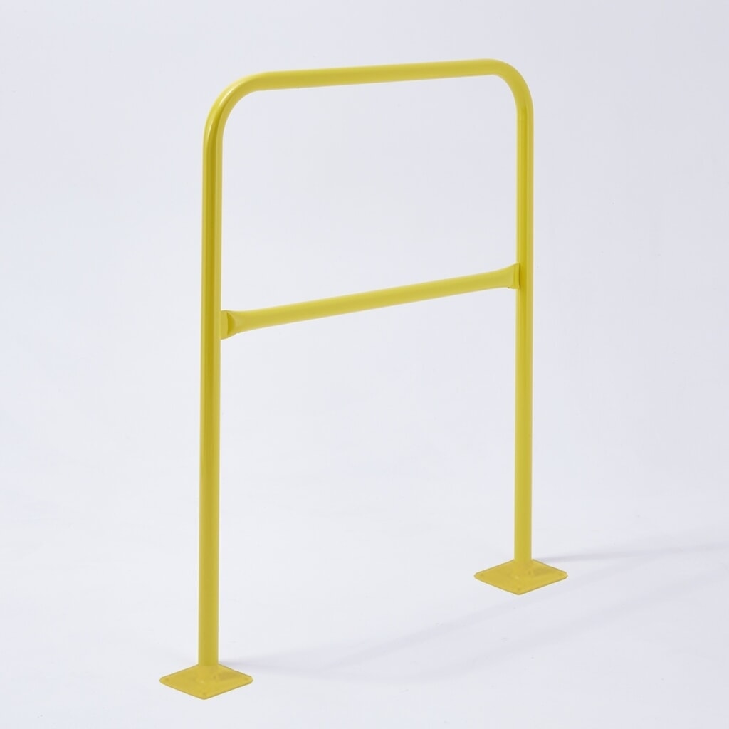 Product afbeelding: MOTTEZ beschermbeugel op bodemplaat, lengte 1.000 mm, hoogte 1.000 mm, geel