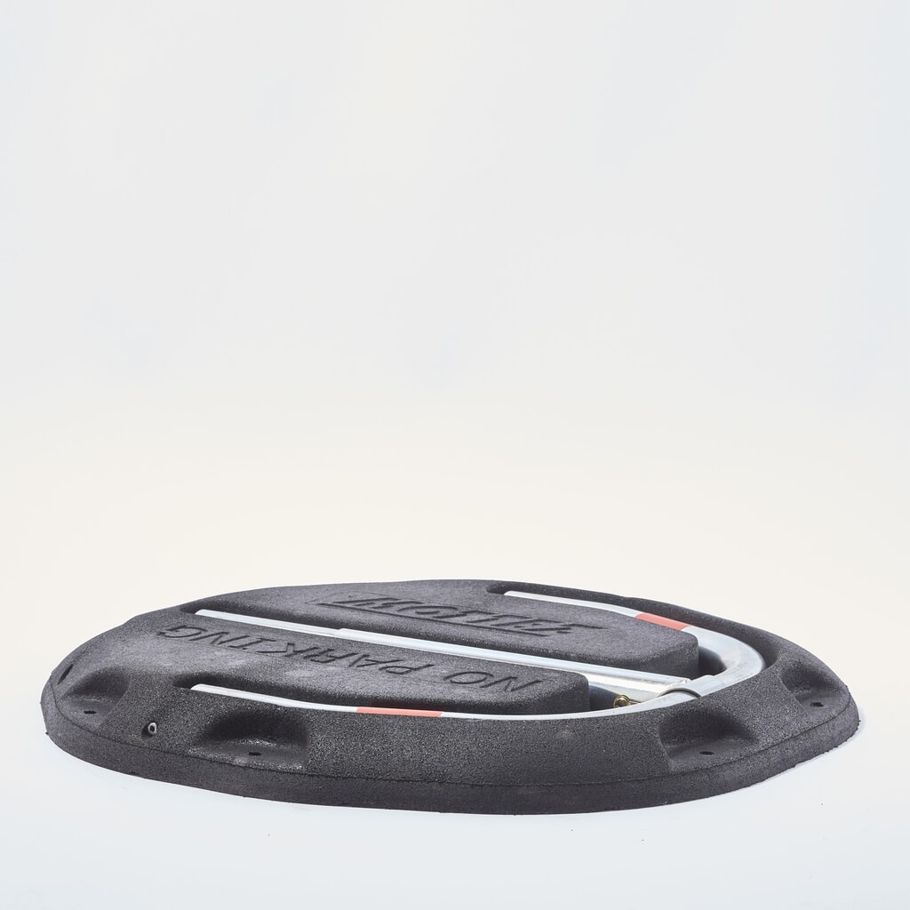 MOTTEZ parkeerplaatsbeugel van gegoten rubber met slot Productafbeelding nr. 8: MOTTEZ parkeerplaatsbeugel van gegoten rubber met slot