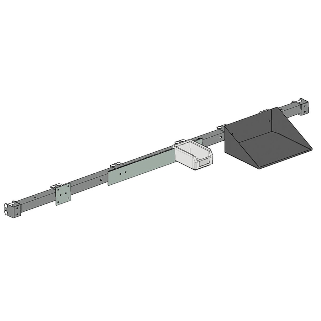 Multifunctionele drager voor Rocholz paktafel, hxbxd 40 x 1640 x 40 mm Productafbeelding nr. 3: Multifunctionele drager voor Rocholz paktafel, hxbxd 40 x 1640 x 40 mm