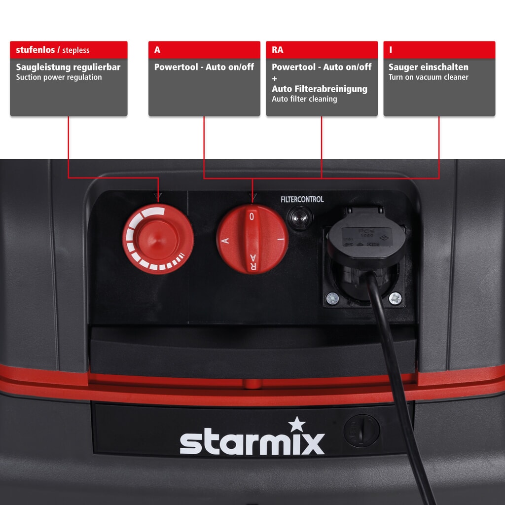 Nat-/droogzuiger starmix Compact, stofklasse L, 1.600 W Productafbeelding nr. 4: Nat-/droogzuiger starmix Compact, stofklasse L, 1.600 W