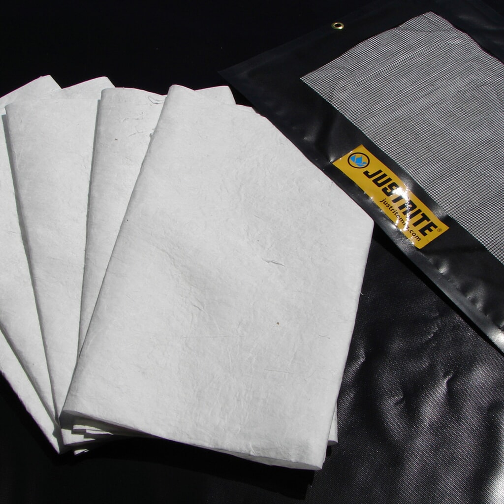 Navulset voor druppel- / absorptiekussen Justrite lxb 910 x 610 mm, 5 sorptiemiddelen Product afbeelding: Navulset voor druppel- / absorptiekussen Justrite lxb 910 x 610 mm, 5 sorptiemiddelen