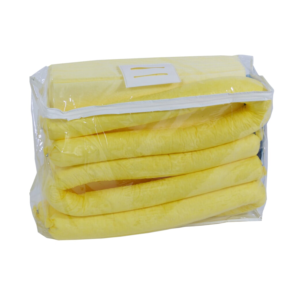 Noodpakket in pvc-tas, chemicaliën, absorptievermogen 50 l Product afbeelding: Noodpakket in pvc-tas, chemicaliën, absorptievermogen 50 l