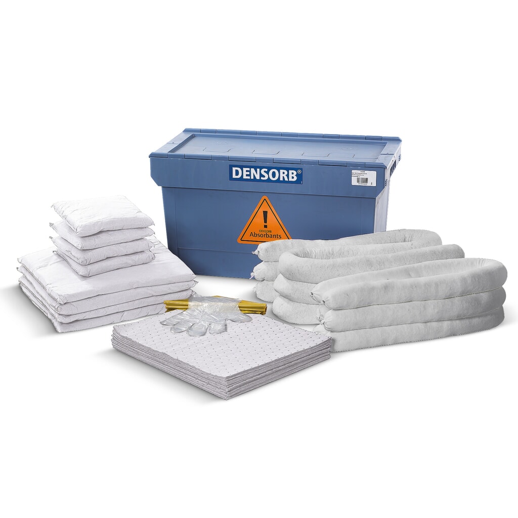 Noodpakket in transportbak, olie, absorptievermogen 110 l Product afbeelding: Noodpakket in transportbak, olie, absorptievermogen 110 l