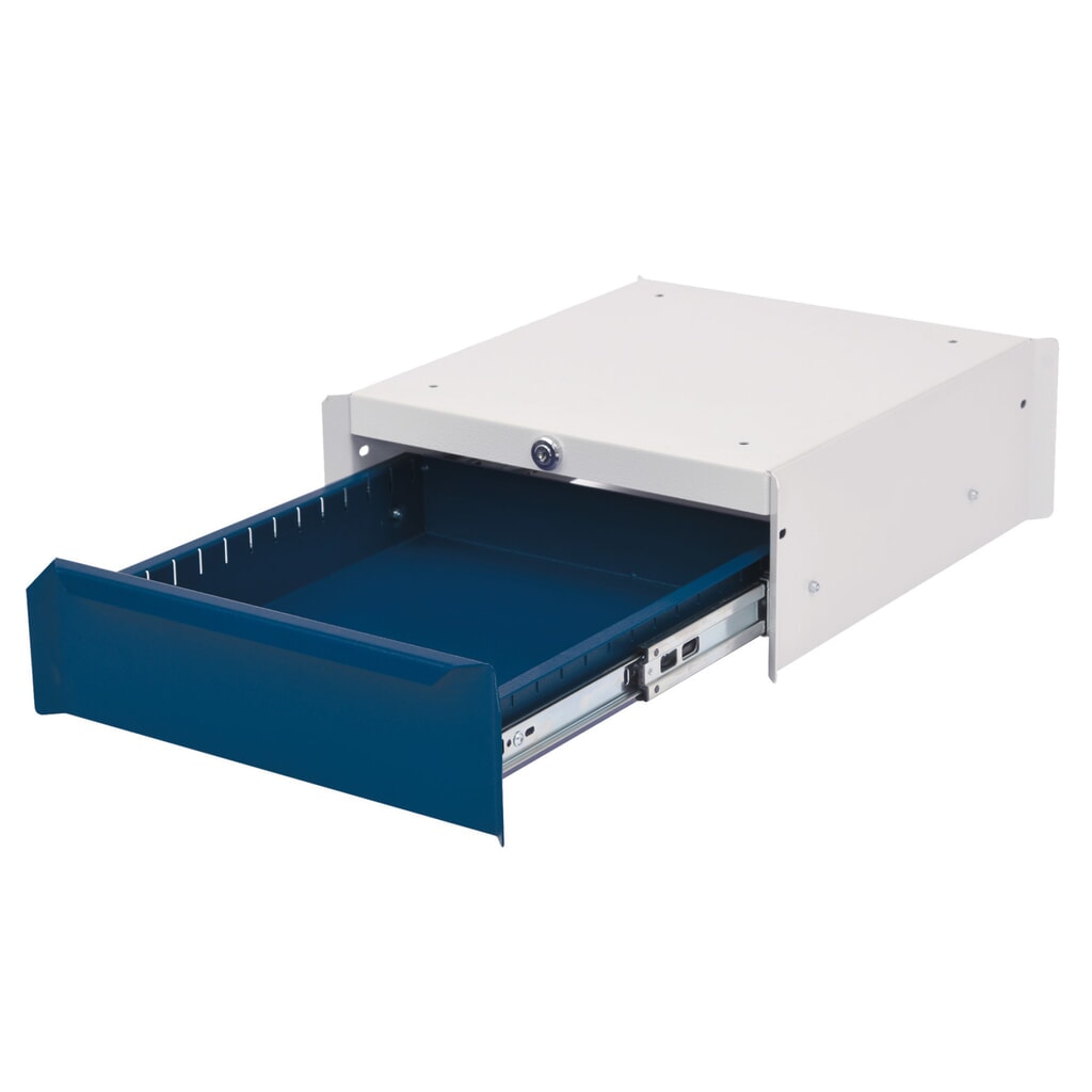 Onderbouwkast met 1 lade voor werkpleksysteem tafel, hxbxd 140 x 370 x 400 mm, gentiaanblauw Product afbeelding: Onderbouwkast met 1 lade voor werkpleksysteem tafel, hxbxd 140 x 370 x 400 mm, gentiaanblauw