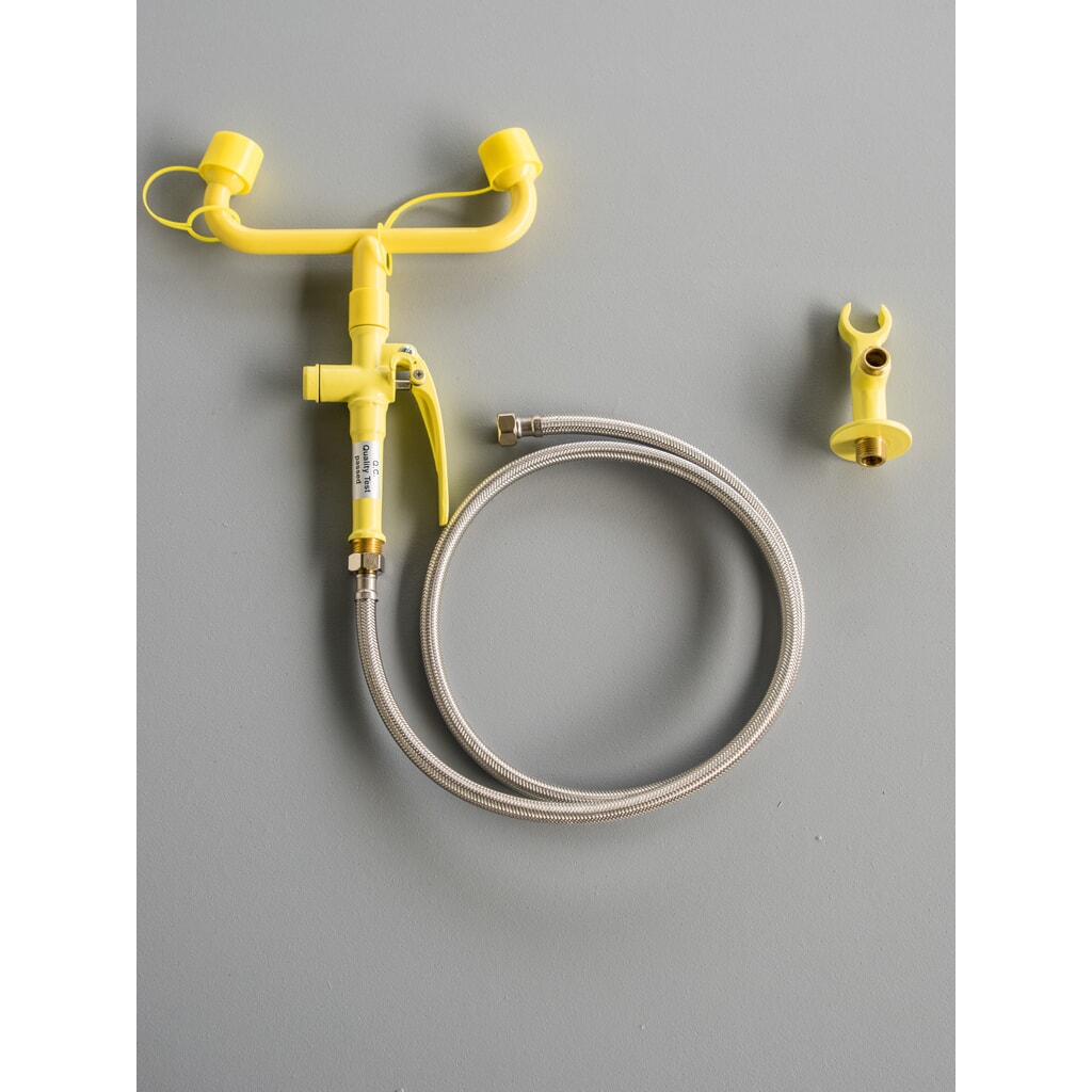 Oogdouche Erbstößer®, DIN EN 15154-2, wandmontage, verplaatsbaar, tweestralig Product afbeelding: Oogdouche Erbstößer®, DIN EN 15154-2, wandmontage, verplaatsbaar, tweestralig