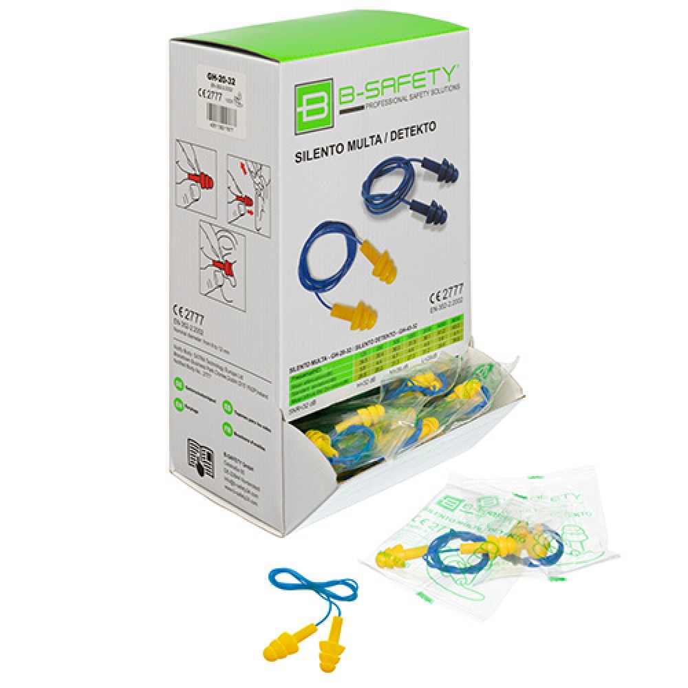 Productafbeelding nr. 2: Oordoppen B-Safety SILENTO MULTA, voor meermalig gebruik, 100 paar/VE