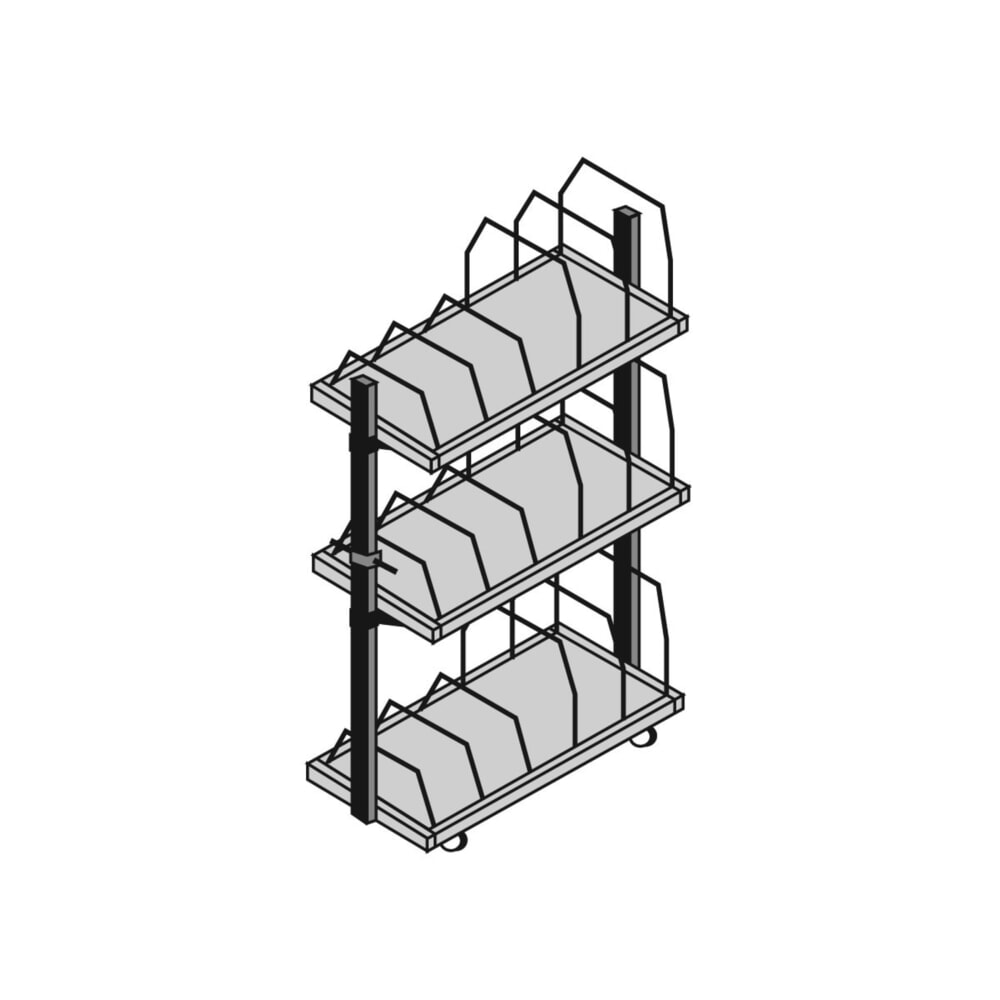 Productafbeelding nr. 2: Dozenscheiding met duwbeugel, 3 niveaus, hxbxd 1.860 x 1.600 x 600 mm