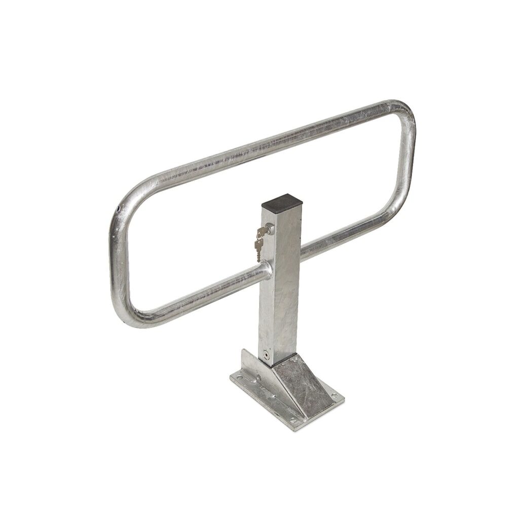 Opklapbare parkeerbeugel Plus, zonder reflector, voor plaatsing in gegoten beton Product afbeelding: Opklapbare parkeerbeugel Plus, zonder reflector, voor plaatsing in gegoten beton