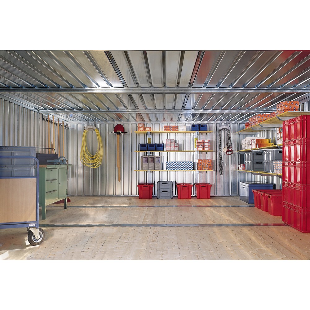 Product afbeelding: FLADAFI® combinatie materiaalcontainers, verzinkt, 2 modules, hxbxd 2.150 x 3.050 x 4.340 mm, gedemonteerd, zonder houten vloer