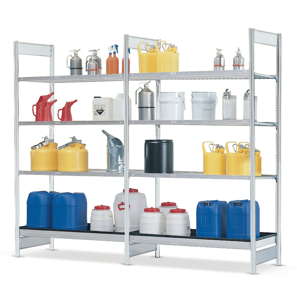 Product afbeelding: Opslagniveau voor rek voor gevaarlijke stoffen asecos®, voor waterverontreinigende, agressieve vloeistoffen, breedte 1.060 mm