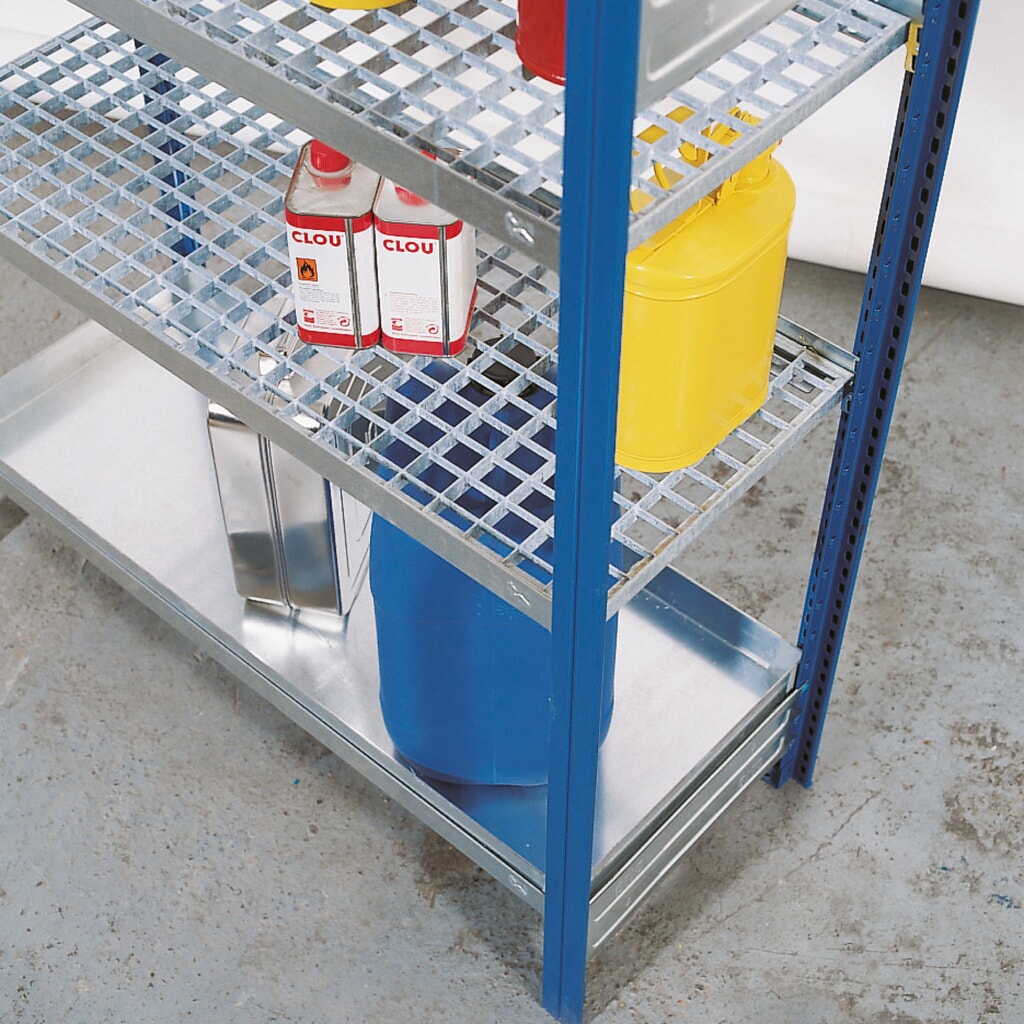 Opslagniveau voor rek voor gevaarlijke stoffen asecos®, voor waterverontreinigende vloeistoffen, breedte 1.060 mm Product afbeelding: Opslagniveau voor rek voor gevaarlijke stoffen asecos®, voor waterverontreinigende vloeistoffen, breedte 1.060 mm
