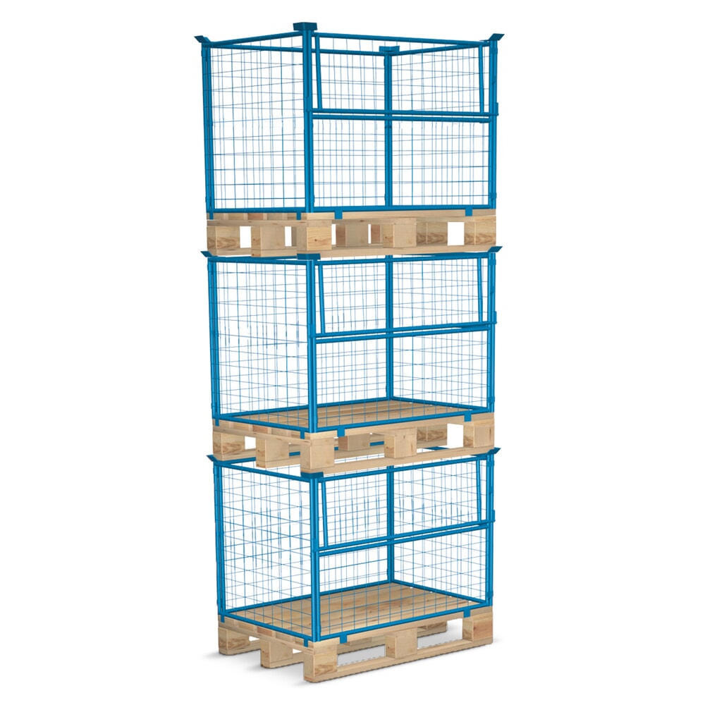 Productafbeelding nr. 1: Opzetframe voor pallets CORDES, half neerklapbaar, europallet, gelakt, hoogte 800 mm