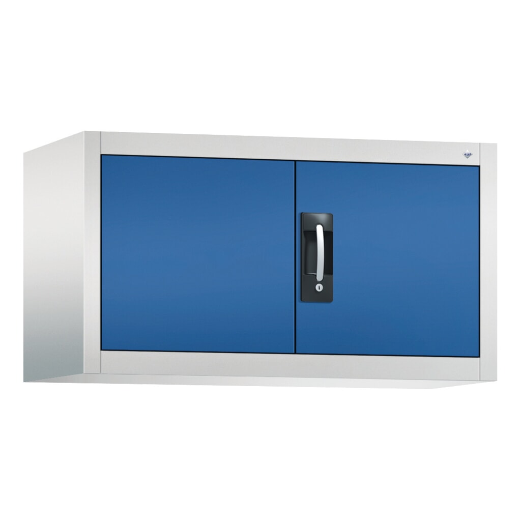 Bijzetkast C+P, hxbxd 500 x 930 x 400 mm, lichtgrijs, gentiaanblauw Product afbeelding: Bijzetkast C+P, hxbxd 500 x 930 x 400 mm, lichtgrijs, gentiaanblauw