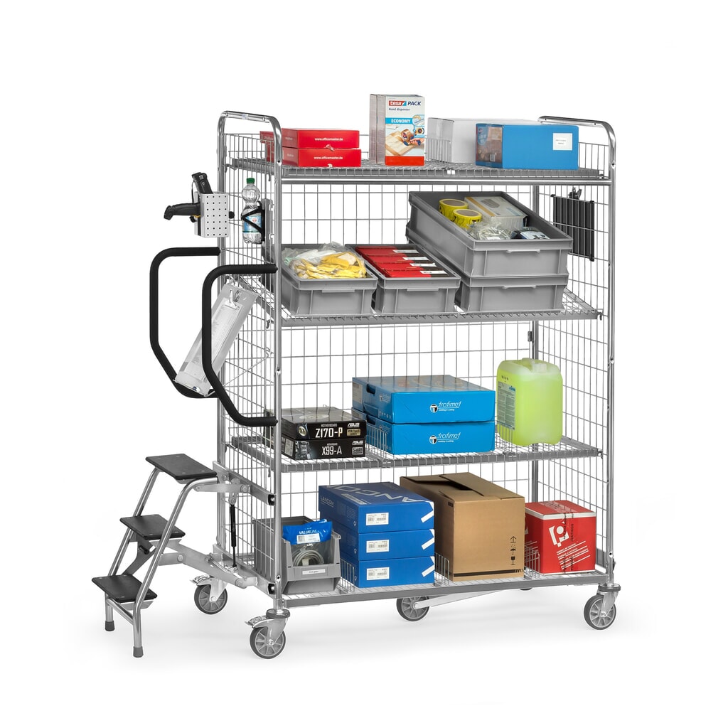 Productafbeelding nr. 4: fetra® orderpickwagen, HxBxD 1.225 x 590 x 891 mm, draagvermogen 200 kg
