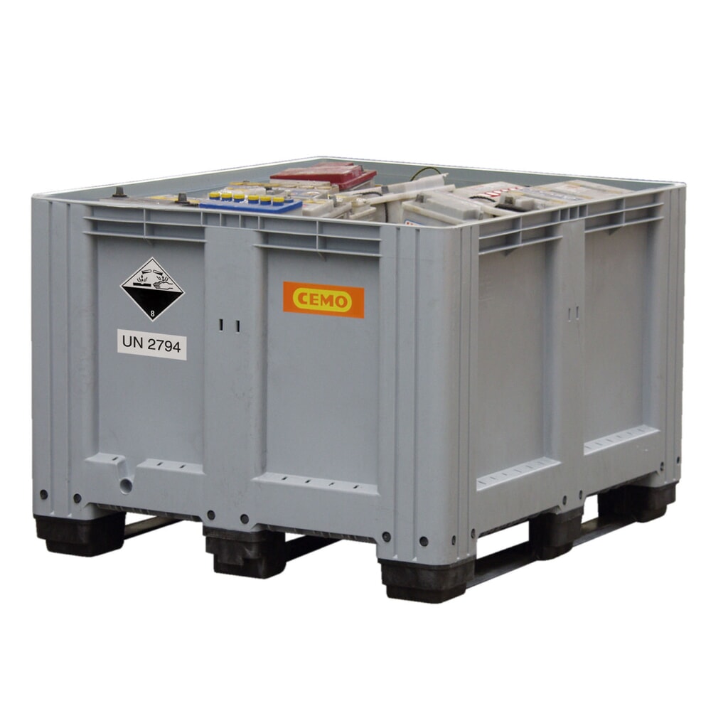 Oude-batterijverzamelbak CEMO, 610 l Product afbeelding: Oude-batterijverzamelbak CEMO, 610 l