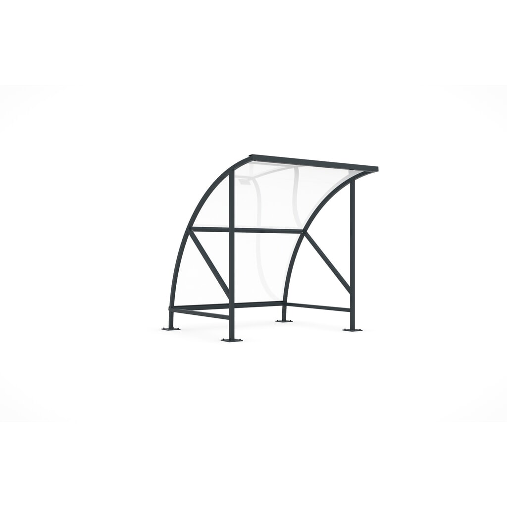Product afbeelding: Overkapping SWING in rondboogontwerp, breedte 2.040 mm, RAL 7016 antracietgrijs