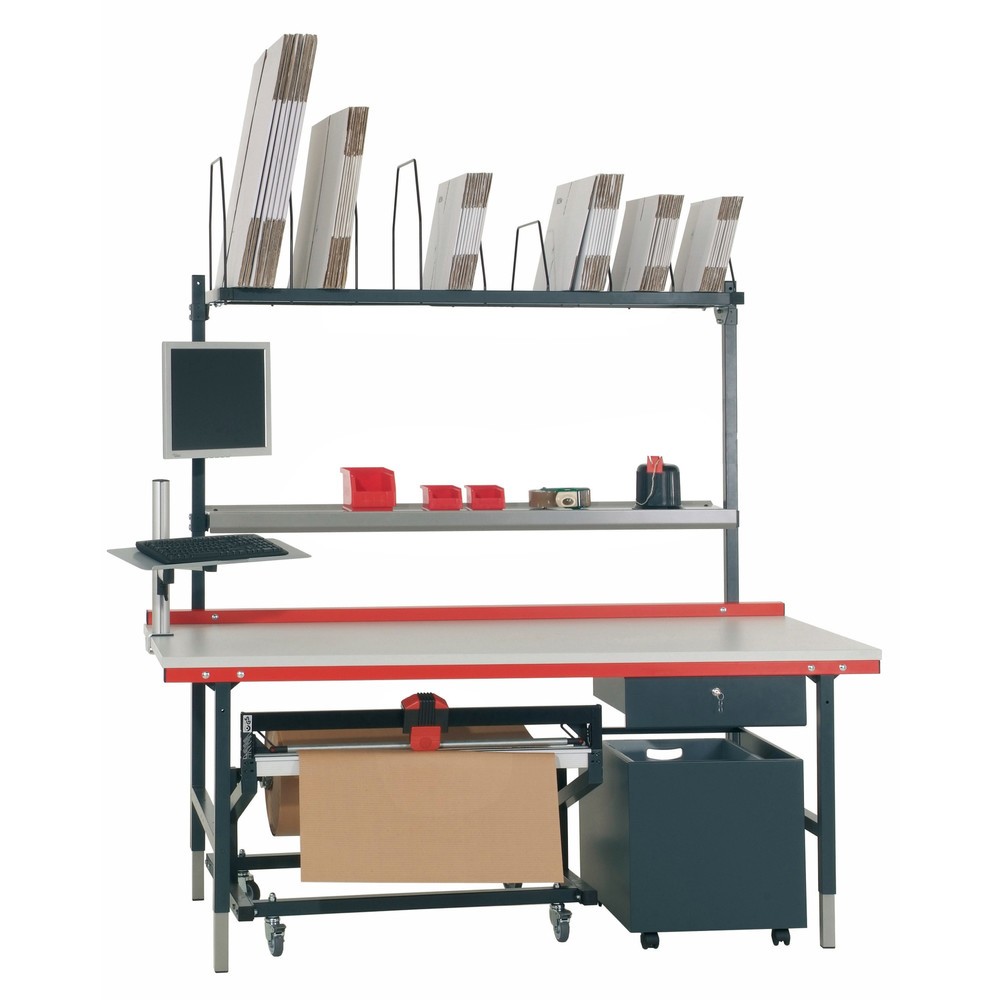 Productafbeelding nr. 6: Rocholz handmatig in hoogte verstelbare paktafel, draagvermogen 200 kg, hxbxd 690-960 x 2.000 x 920 mm