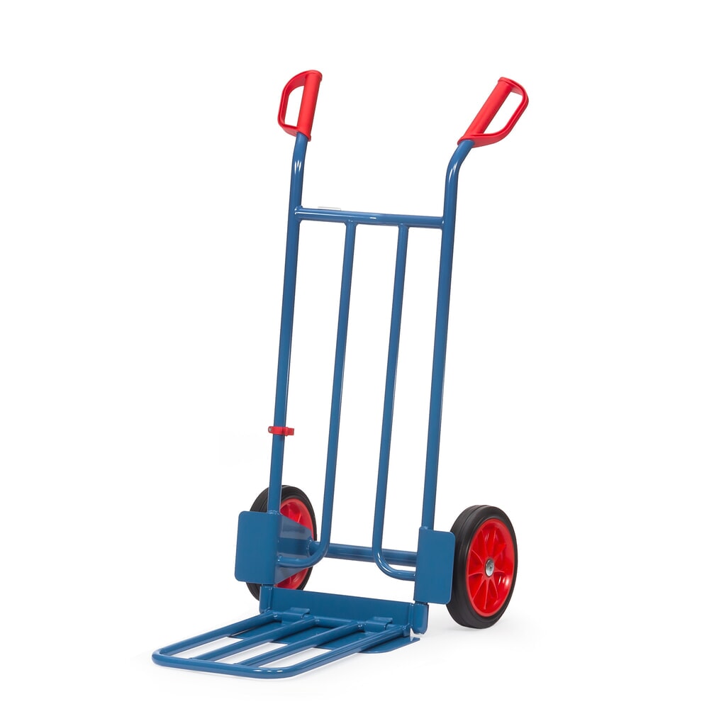 Product afbeelding: Pakketwagen fetra®, met inklapbare steekplaat, draagvermogen 250 kg, steekplaat bxd 400 x 150 mm, volrubber banden