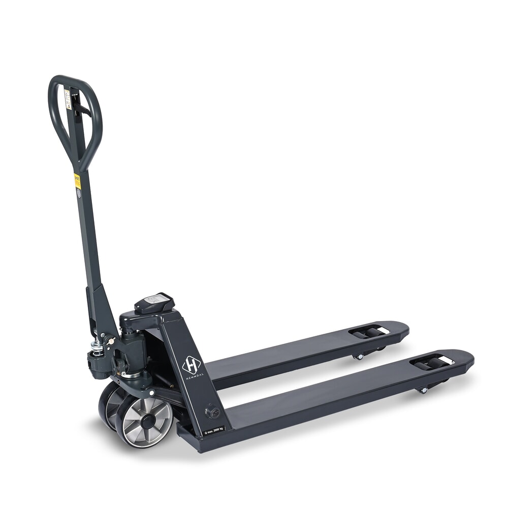 Product afbeelding: Transpallet met weegschaal HEMMDAL PTM 2.0 Schaal, draagvermogen 2.000 kg, 5 kg-stappen, tandem-vorkwielen