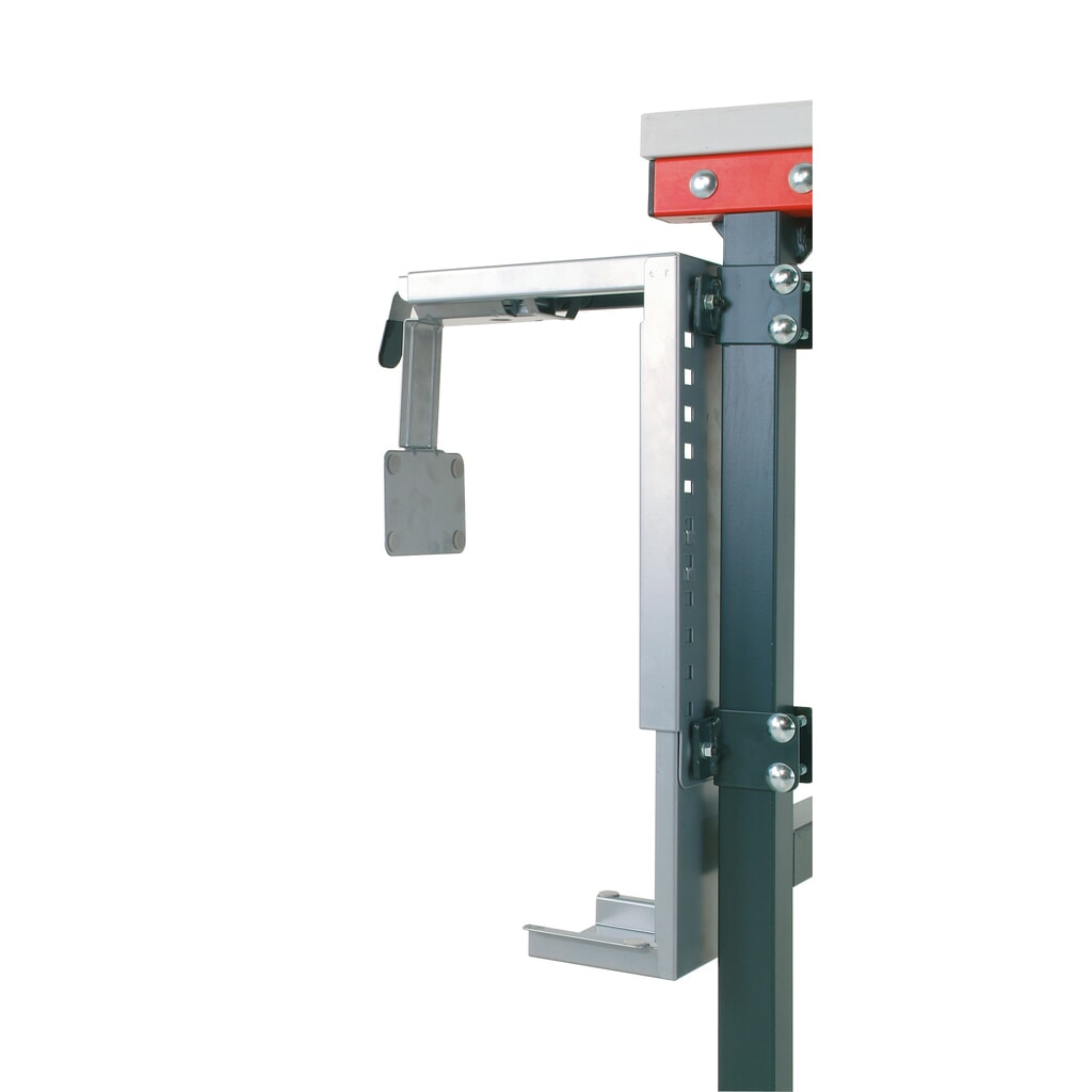 Product afbeelding: PC-houder voor Rocholz paktafelsystemen, universeel monteerbaar aan de tafelpoten, binnenafmetingen hxb 307-531 x 78-220 mm