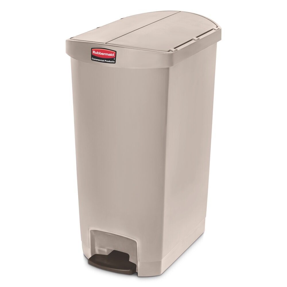Product afbeelding: Rubbermaid Slim Jim® pedaal aan de smalle kant, kunststof, 50 liter, Beige
