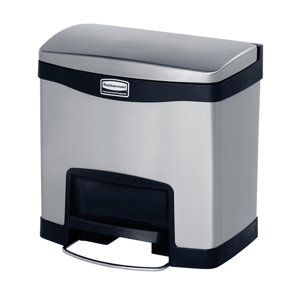 Product afbeelding: Rubbermaid Slim Jim® Metalen Pedaalbak 15 liter Zwart
