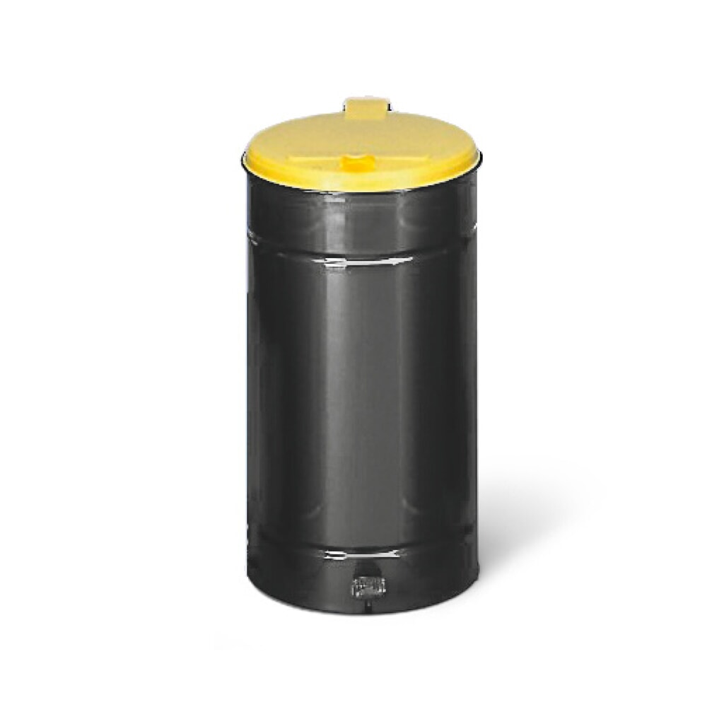 Product afbeelding: Pedaalemmer  Euro-Pedal, 60 liter, body antraciet, deksel geel