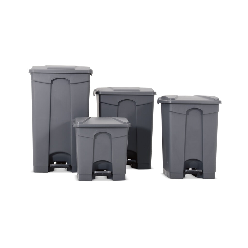 Pedaalemmer HEMMDAL, 68 l, PP, grijs Product afbeelding: Pedaalemmer HEMMDAL, 68 l, PP, grijs