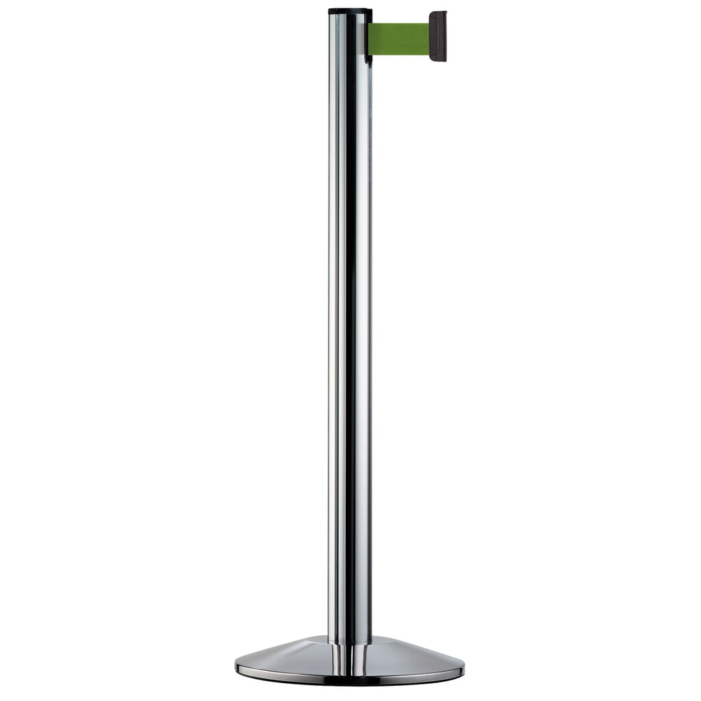 Product afbeelding: Personengeleidingssysteem Classic, staander verchroomd, groen